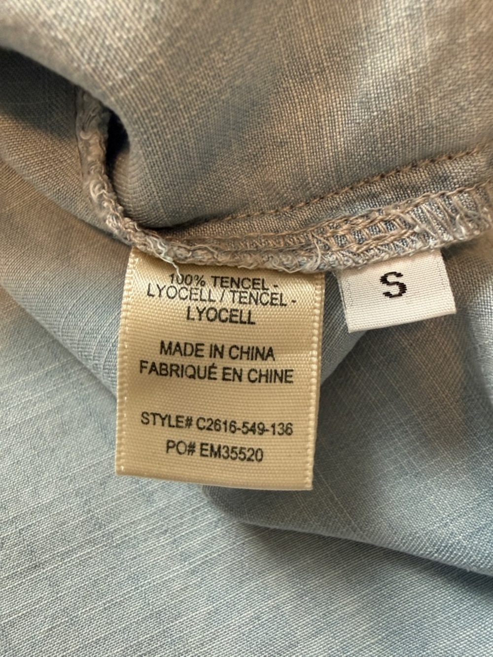 Cloth & Stone tencel tunic shirt sz S - Picture 5 of 6